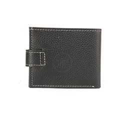 Портмоне мужское Croco-ПР-908 натуральная кожа 3 отд,  3 карм,  черный флотер (40)  254903
