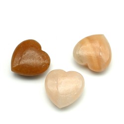 Сердце из кварца цв.персиковый 25*25*12мм