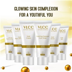 GOLD FACIAL KIT Long Lasting Golden Glow, VLCC (ЗОЛОТО набор - Золотое сияние кожи лица), 60 г. (6x10 г.)