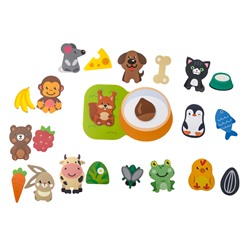 Пластик на липучках «Кто что ест?» (в конверте A4)