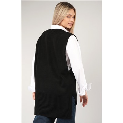 Женский вязаный жилет оверсайз Happyfox