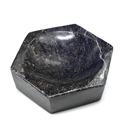 Лоток для скрепок из авантюрина синего "Шестигранник", 85*98*29мм, 389г