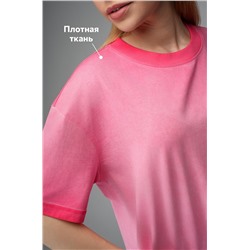 Женская футболка оверсайз с эффектом градиент Happyfox