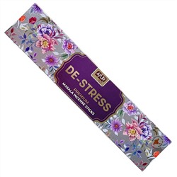 DE-STRESS Premium Masala Incense Sticks, Ayur Plus (ДЕ-СТРЕСС, ароматические масала палочки премиум-класса, Аюр Плюс), 18 г.