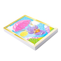 Рисунок с пайетками «Бегемотик», набор для творчества