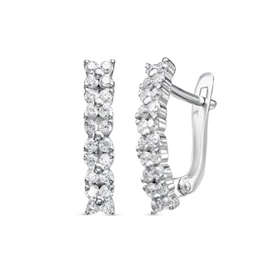 Серьги из серебра куб.циркон., В10-0697