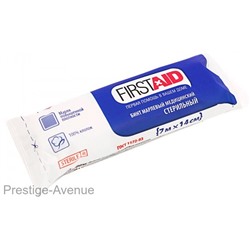 Бинт марлевый FirstAid медицинский стерильный 7х14см