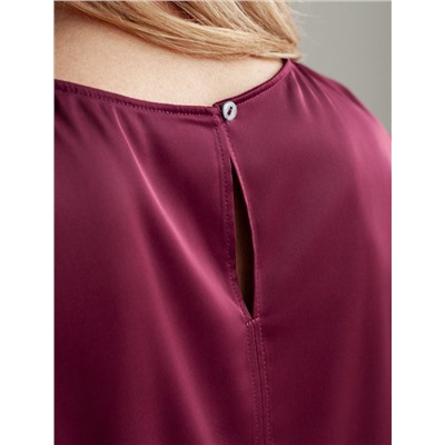 Блузка из сатина с коротким рукавом