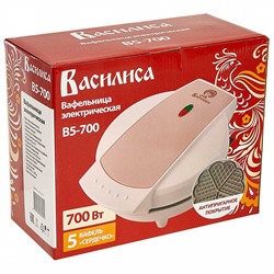 Вафельница электрическая 700 Вт "Венская" ВАСИЛИСА В5-700 бежевая