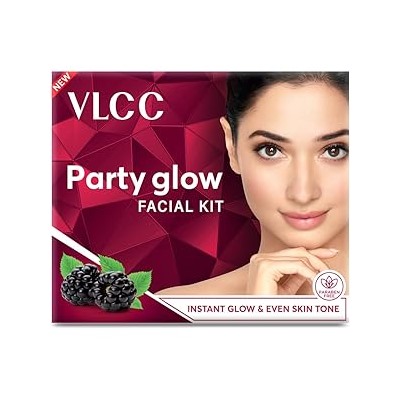 PARTY GLOW FACIAL KIT For Instant Glow & Even Skin Tone, VLCC (СИЯНИЕ ДЛЯ ВЕЧЕРИНКИ набор - Мгновенное сияние и Ровный тон кожи), 60 г. (6x10 г.)