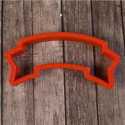 Вырубка для пряника "Ленточка вариант № 1" пластик, 8*2 см