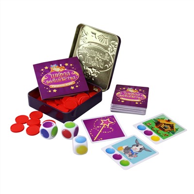 Настольная игра «Школа волшебства» (жестяная коробочка)