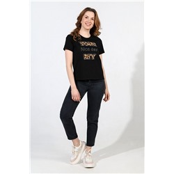 ФЖ-004 Ассорти-2 черн слова Футболка женская (42-52)