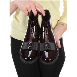 CA104-3 WINE Ботинки женские (натуральная кожа, байка) размер 38