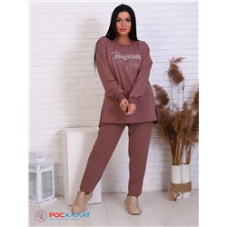 Трикотажный костюм с брюками какао К-63(4)