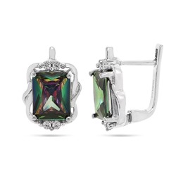 Серьги из серебра мистик кварц, Бенинья