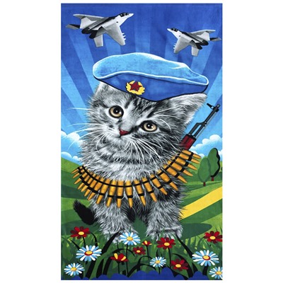 Полотенце пляжное ГОЛУБОЙ БЕРЕТ р-р 70х140
