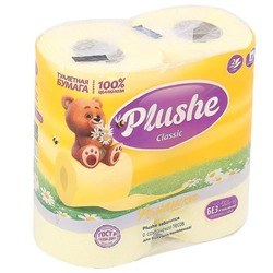 Туалетная бумага  PLUSHE 2 слоя Ромашка 4 рул.