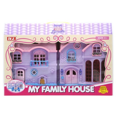 02 Кукольный домик My Family House (на батар) 48,5*32,5см/коробка 80613 АКЦИЯ! СКИДКА 50%