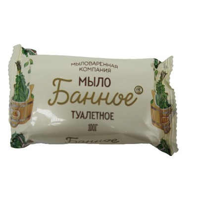 Мыло туал.100г БАННОЕ в цв.обертке (выпис. по 2шт.)