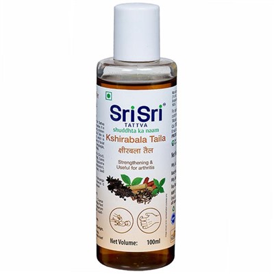 KSHIRABALA TAILA (OIL), Sri Sri Tattva (КШИРАБАЛА Лечебное масло для тела, укрепляющее, используется при артрите, Шри Шри Таттва), 100 мл.