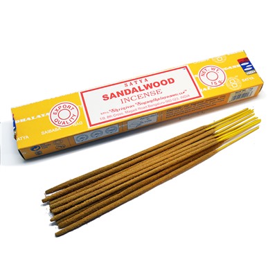SANDALWOOD Incense, Satya (Благовония САНДАЛОВОЕ ДЕРЕВО, Сатья), 15 г.