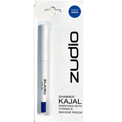 SHIMMER KAJAL Enriched with Vitamin E, Shimmer AQUA, Zudio (Каджал в карандаше, Шиммер АКВА, обогащенный витамином Е, устойчивый к смазыванию, Зудио), 1 шт. (0,3 г.)