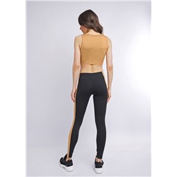 CLE LL12-100 э Лосины жен.спорт. Active, чёрный/св.коричневый, Таблица размеров на женскую одежду «ЭЙС», «ТЕТ-а-ТЕТ» и «CLEVER WEAR» из трикотажа, Таблица размеров на женскую обувь