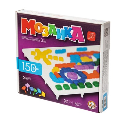Детская пластмассовая мозаика (150 элементов)
