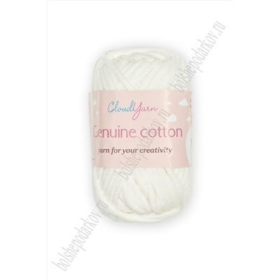 Пряжа "Genuine cotton" 50 гр (10 шт) SF-7844, белый