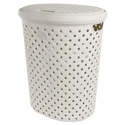 Корзина для белья Plast Team Rattan 42 л, 415х330х510 мм PT408711048 молочный туман