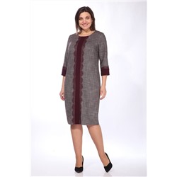 Lady Style Classic 1509 бордовый_с_серым, Платье