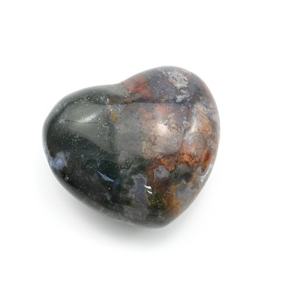Сердце из агата мохового 45*38*24мм