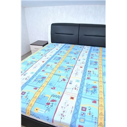 Простыня Ивановская бязь Стамбул вид 4 голубой