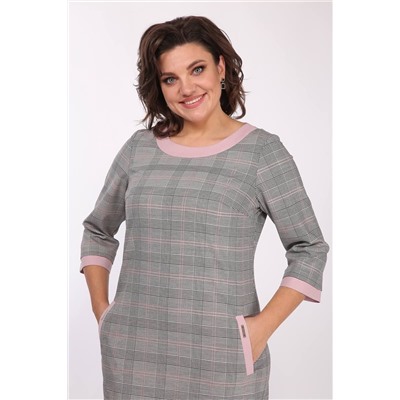 Lady Style Classic 1427/120 серый_с_розовым, Платье