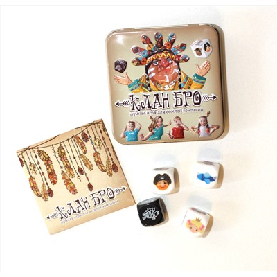 Игра настольная «Клан Бро» (жестяная коробочка)