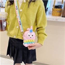 3055B-2 св/роз Сумка для девочек (13х12х5)