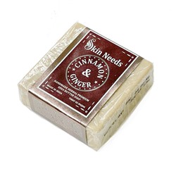 Skin Needs CINNAMON & GINGER Handmade Herbal Premium Shea Butter Soap (КОРИЦА И ИМБИРЬ Травяное мыло премиум-класса, с маслом ши, ручной работы), 100 г.