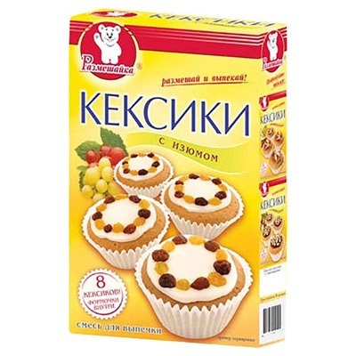 Размешайка. Кексики с изюмом, 200г