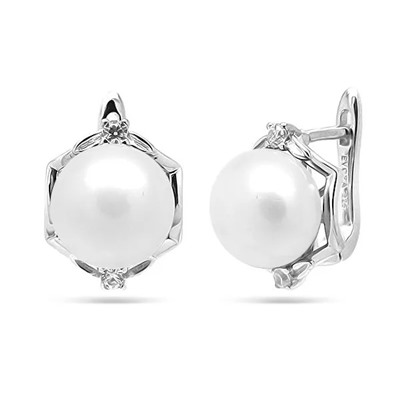 Серьги из серебра жемчуг, МЖВ190
