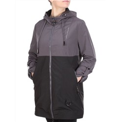 FY-197 GRAY/BLACK Ветровка женская АЛИСА (65% хлопок, 35% полиэстер) размер 52