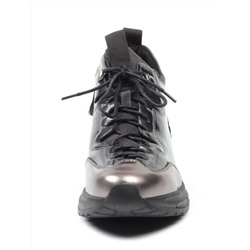 CXR118-2P BLACK/BRONZE Ботинки женские (натуральная кожа, байка) размер 37