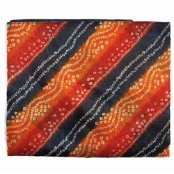 Сари ISHITA HOUSE, Kareena, с печатным принтом БАНДХАНИ, цвет ЧЕРНЫЙ (Size: Onesize, с отрезом для блузы), 1 шт.