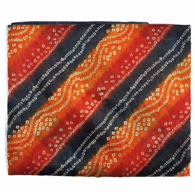 Сари ISHITA HOUSE, Kareena, с печатным принтом БАНДХАНИ, цвет ЧЕРНЫЙ (Size: Onesize, с отрезом для блузы), 1 шт.