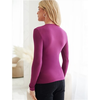 Джемпер из трикотажа в широкий рубчик