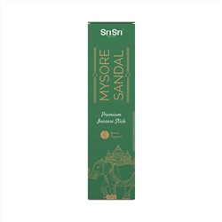 Premium Incense Sticks MYSORE SANDAL, Sri Sri Tattva (Премиум благовония МАЙСОР САНДАЛ, Шри Шри Таттва), 225 г.