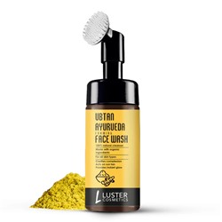 UBTAN AYURVEDA Foaming Face Wash, Luster (УБТАН АЮРВЕДА пенка для умывания с силиконовой щёткой, Ластер), 100 мл.