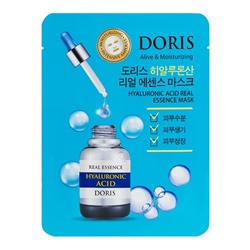 DORIS Маска тканевая д/лица с гиалурон.кислотой  Hyaluronic acid Real Essence Mask 25мл