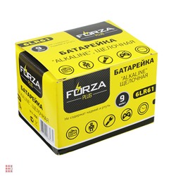 Батарейка щелочная, 1 шт, тип Крона (6LR61), BL, FORZA "Alkaline"