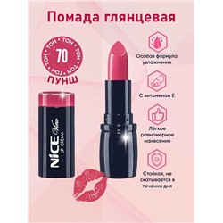Помада увлажн. NICE  70 лилово-коричневый +тестер   (15)